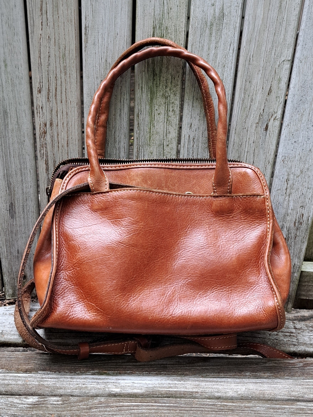Patricia Nash Embossed Floral Leather Shoulder Bag - Brown - Picture 6 of 8